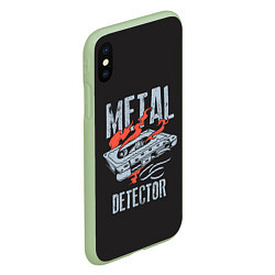 Чехол iPhone XS Max матовый Metal Detector, цвет: 3D-салатовый — фото 2
