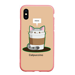Чехол iPhone XS Max матовый Catpuccino, цвет: 3D-баблгам