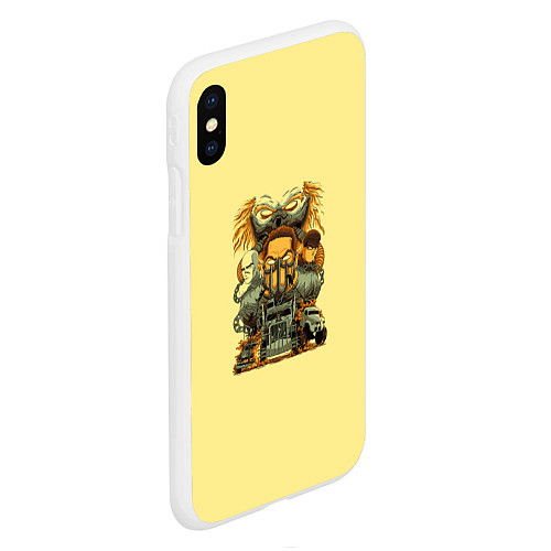 Чехол iPhone XS Max матовый Mad Max / 3D-Белый – фото 2