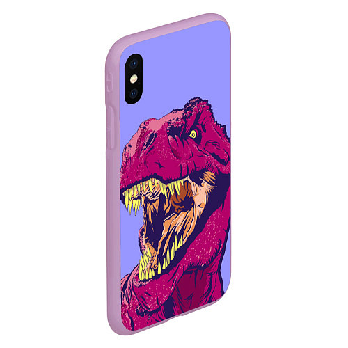 Чехол iPhone XS Max матовый Rex / 3D-Сиреневый – фото 2