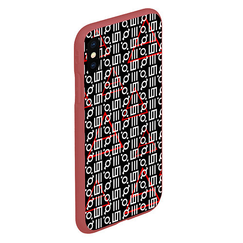 Чехол iPhone XS Max матовый 30 STM: Symbol Pattern / 3D-Красный – фото 2