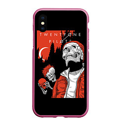 Чехол iPhone XS Max матовый Twenty one pilots: Skulls