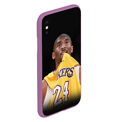 Чехол iPhone XS Max матовый Kobe Bryant / 3D-Фиолетовый – фото 2