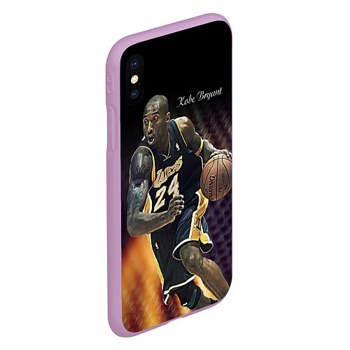 Чехол iPhone XS Max матовый Kobe Bryant / 3D-Сиреневый – фото 2