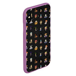 Чехол iPhone XS Max матовый One Piece. Pixel art pattern, цвет: 3D-фиолетовый — фото 2