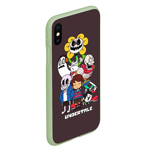 Чехол iPhone XS Max матовый Undertale 3 / 3D-Салатовый – фото 2