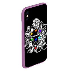 Чехол iPhone XS Max матовый Undertale 2, цвет: 3D-фиолетовый — фото 2