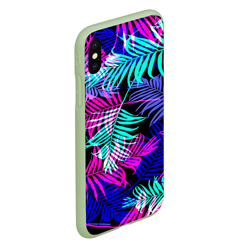 Чехол iPhone XS Max матовый Hawaii ? / 3D-Салатовый – фото 2