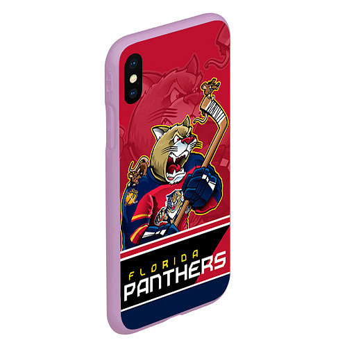 Чехол iPhone XS Max матовый Florida Panthers / 3D-Сиреневый – фото 2