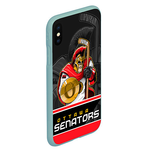 Чехол iPhone XS Max матовый Ottawa Senators / 3D-Мятный – фото 2
