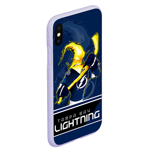 Чехол iPhone XS Max матовый Bay Lightning / 3D-Светло-сиреневый – фото 2