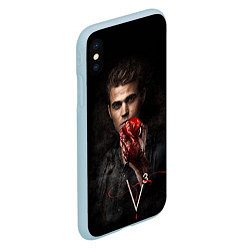 Чехол iPhone XS Max матовый Stefan Salvatore V3, цвет: 3D-голубой — фото 2