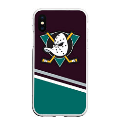 Чехол iPhone XS Max матовый Anaheim Ducks