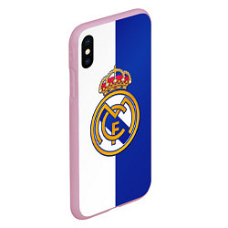 Чехол iPhone XS Max матовый Real Madrid, цвет: 3D-розовый — фото 2