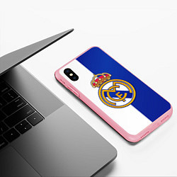 Чехол iPhone XS Max матовый Real Madrid, цвет: 3D-баблгам — фото 2