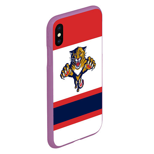 Чехол iPhone XS Max матовый Florida Panthers / 3D-Фиолетовый – фото 2