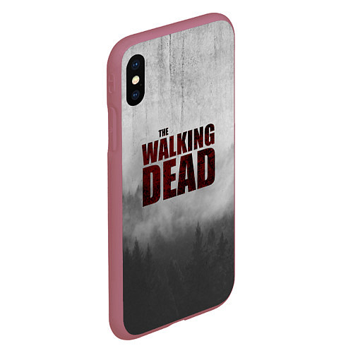 Чехол iPhone XS Max матовый The Walking Dead / 3D-Малиновый – фото 2