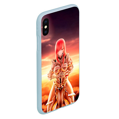 Чехол iPhone XS Max матовый Fairy Tail / 3D-Голубой – фото 2