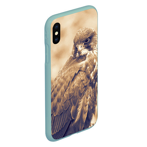 Чехол iPhone XS Max матовый Сокол Sollievo / 3D-Мятный – фото 2