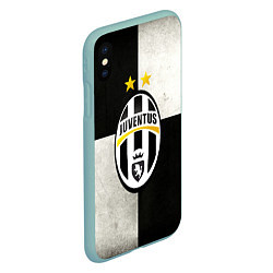 Чехол iPhone XS Max матовый Juventus FC, цвет: 3D-мятный — фото 2