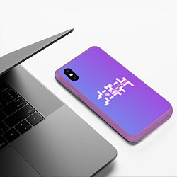 Чехол iPhone XS Max матовый No Game No Life, цвет: 3D-фиолетовый — фото 2