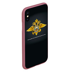 Чехол iPhone XS Max матовый Полиция Российской Федерации, цвет: 3D-малиновый — фото 2