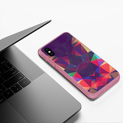 Чехол iPhone XS Max матовый Grazy Poly VPPDGryphon, цвет: 3D-малиновый — фото 2