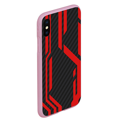 Чехол iPhone XS Max матовый CS:GO Redline / 3D-Розовый – фото 2