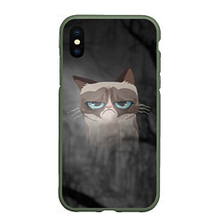Чехол iPhone XS Max матовый Grumpy Cat
