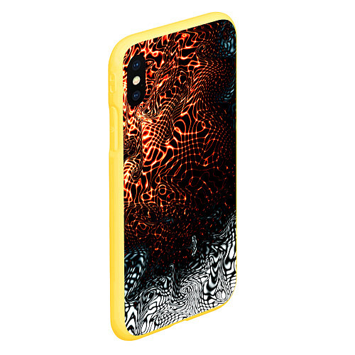 Чехол iPhone XS Max матовый Technology / 3D-Желтый – фото 2