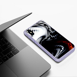 Чехол iPhone XS Max матовый Abrupt, цвет: 3D-светло-сиреневый — фото 2