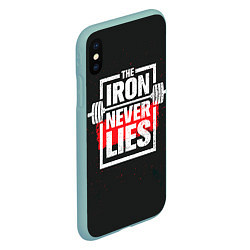 Чехол iPhone XS Max матовый The iron never lies, цвет: 3D-мятный — фото 2