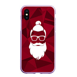 Чехол iPhone XS Max матовый Санта хипстер