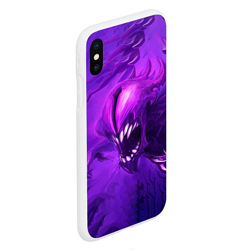 Чехол iPhone XS Max матовый Bane Purple / 3D-Белый – фото 2