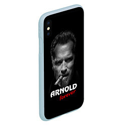 Чехол iPhone XS Max матовый Arnold forever, цвет: 3D-голубой — фото 2