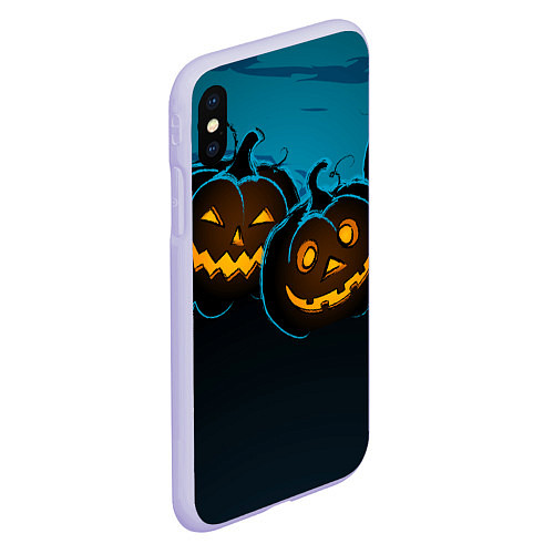 Чехол iPhone XS Max матовый Halloween3 / 3D-Светло-сиреневый – фото 2