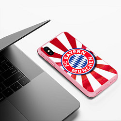 Чехол iPhone XS Max матовый FC Bayern, цвет: 3D-баблгам — фото 2