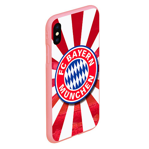 Чехол iPhone XS Max матовый FC Bayern / 3D-Баблгам – фото 2