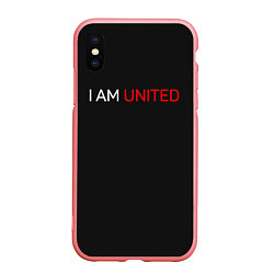 Чехол iPhone XS Max матовый Manchester United team, цвет: 3D-баблгам