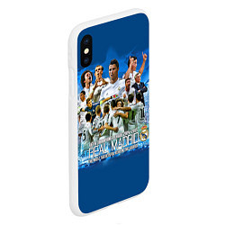 Чехол iPhone XS Max матовый Real Madrid, цвет: 3D-белый — фото 2