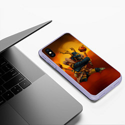 Чехол iPhone XS Max матовый Шадоу Шаман, цвет: 3D-светло-сиреневый — фото 2