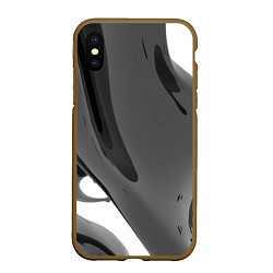 Чехол iPhone XS Max матовый Краска, цвет: 3D-коричневый
