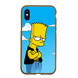 Чехол iPhone XS Max матовый Задумчивый Барт