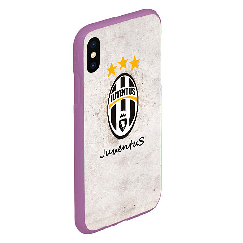 Чехол iPhone XS Max матовый Juventus3 / 3D-Фиолетовый – фото 2
