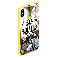 Чехол iPhone XS Max матовый Juventus5, цвет: 3D-желтый — фото 2