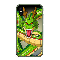 Чехол iPhone XS Max матовый Dragon Ball, цвет: 3D-темно-зеленый