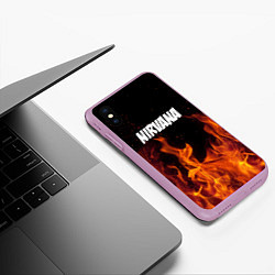 Чехол iPhone XS Max матовый Нирвана, цвет: 3D-сиреневый — фото 2