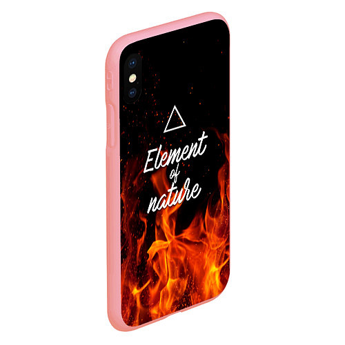 Чехол iPhone XS Max матовый Стихия огня / 3D-Баблгам – фото 2