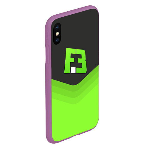 Чехол iPhone XS Max матовый FlipSid3 Uniform / 3D-Фиолетовый – фото 2