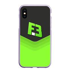 Чехол iPhone XS Max матовый FlipSid3 Uniform, цвет: 3D-светло-сиреневый